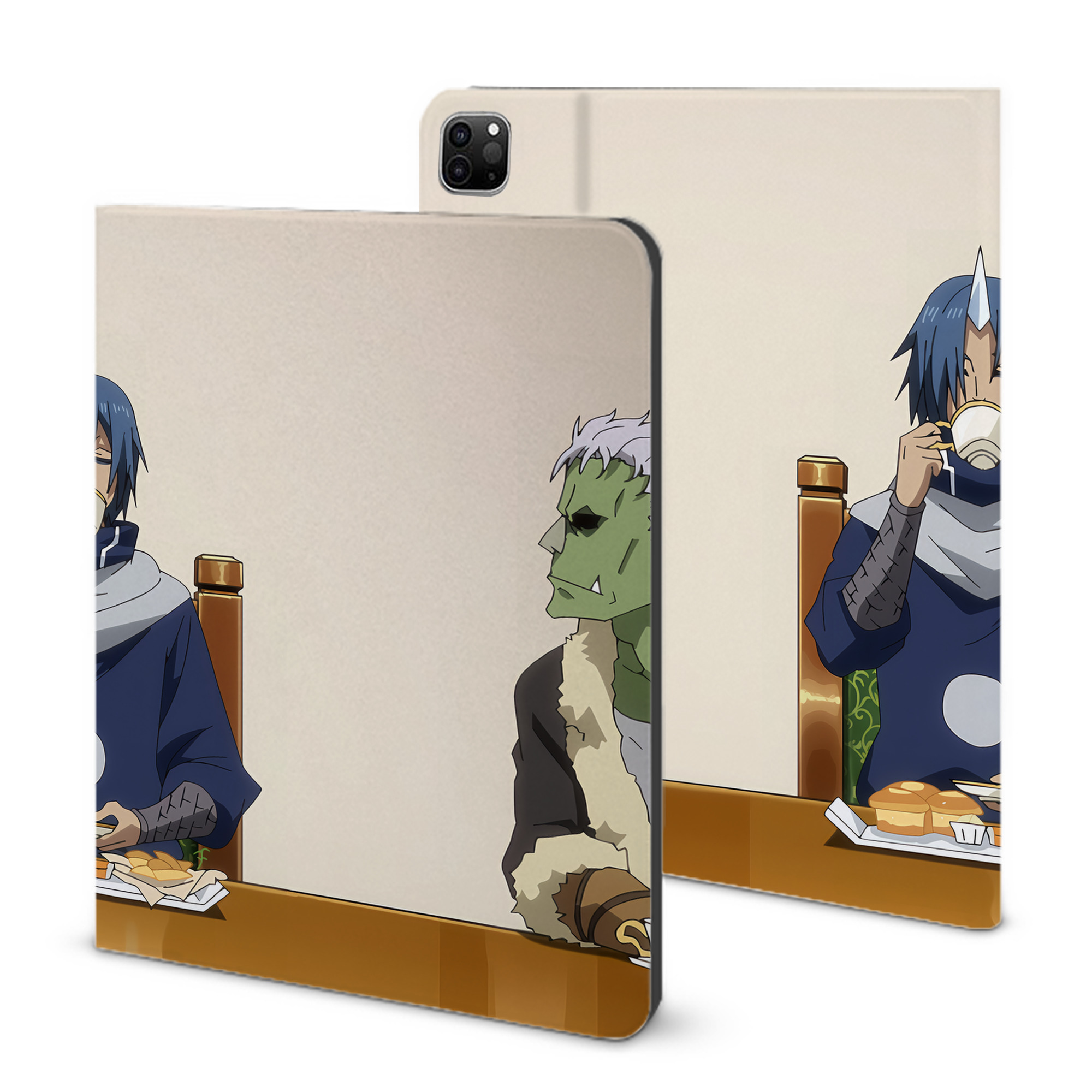 （画像用） 転スラ Regarding Reincarnated to Slime IPad ケース ブック型 PUレザー TPU 耐衝撃 軽量 薄型 ペン収納なし 全面保護 IPad 各モデル対応